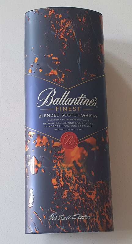 BALLANTINES whisky tin as per photos