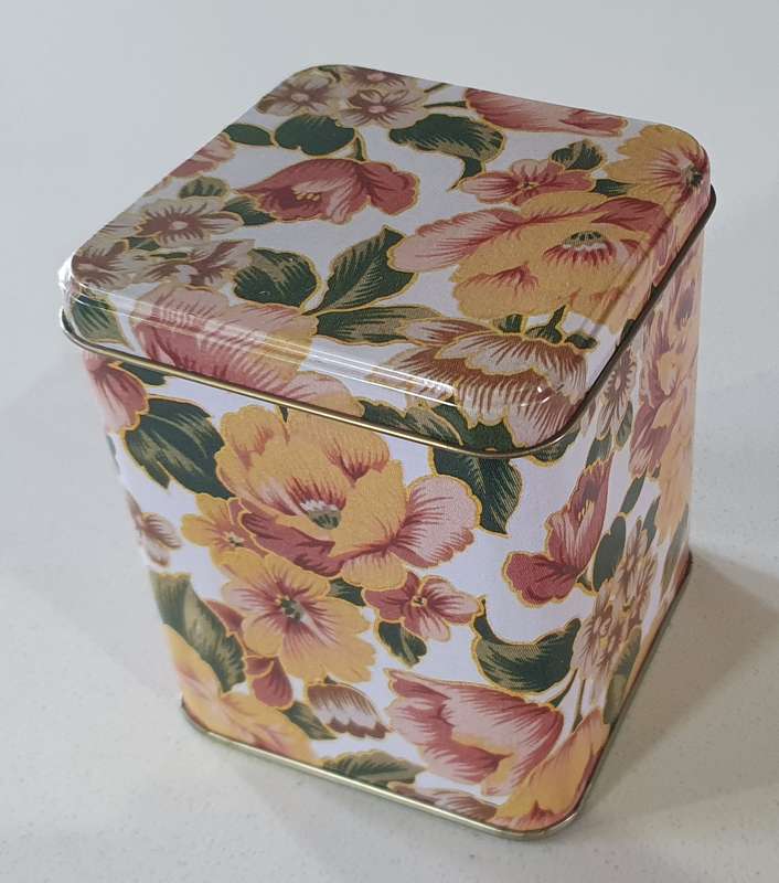 Flower theme tin as per photos