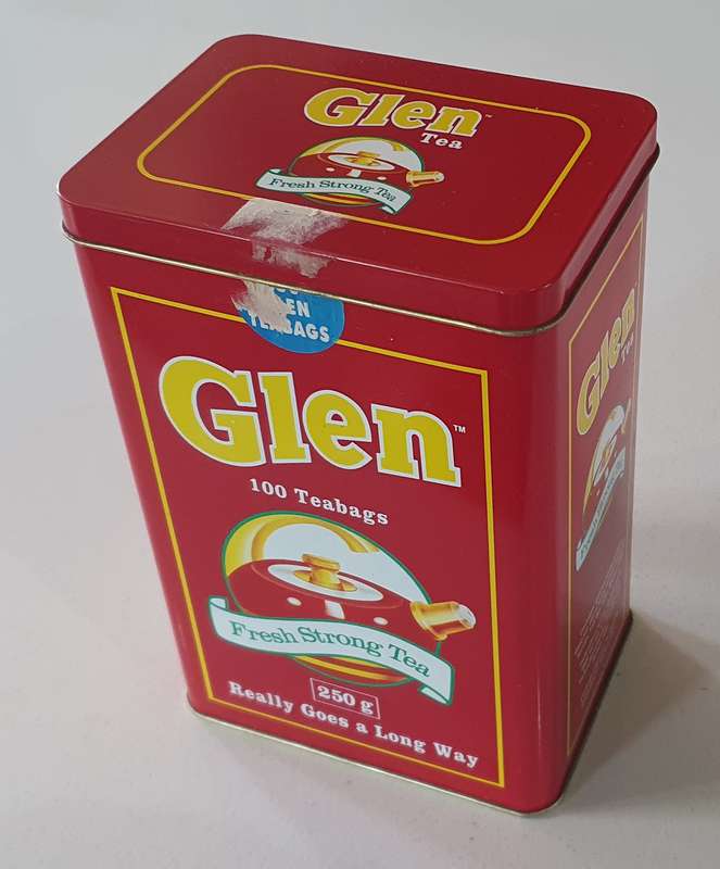 GLEN tea tin as per photos