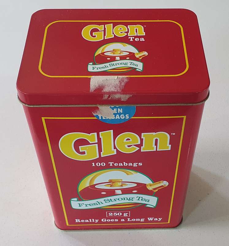GLEN tea tin as per photos
