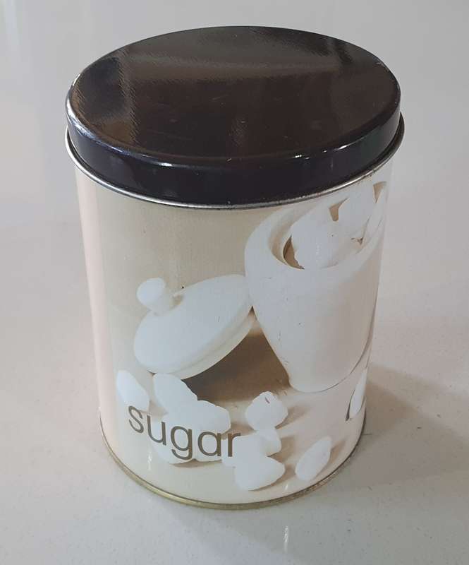 SUGAR tin as per photos