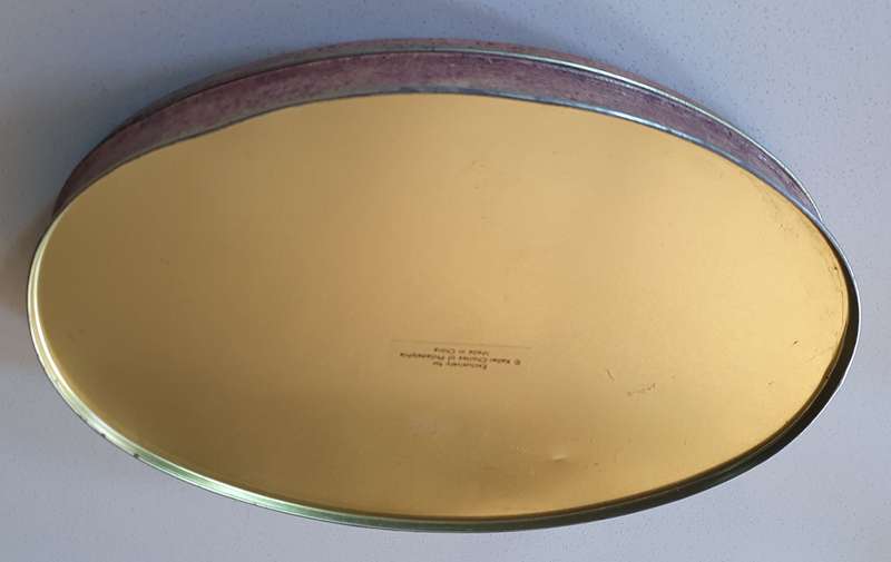 Oval chocolate tin as per photos