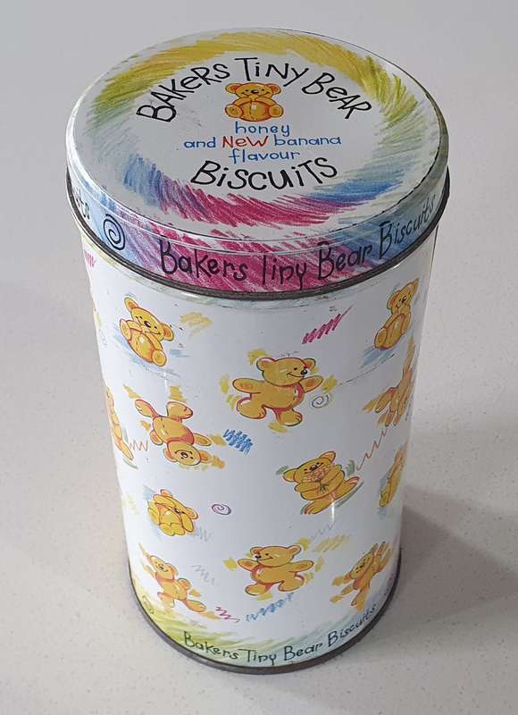 Bear theme tin as per photos