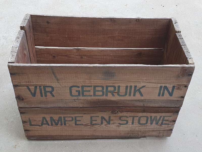 Vintage wooden PENNANT paraffin crate as per photos