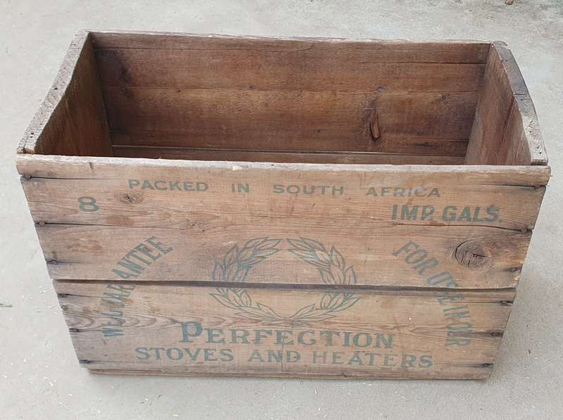 Vintage wooden paraffin crate as per photos