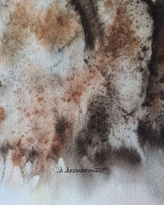 Original framed watercolour  painting by D. BEZUIDENHOUT as per photos