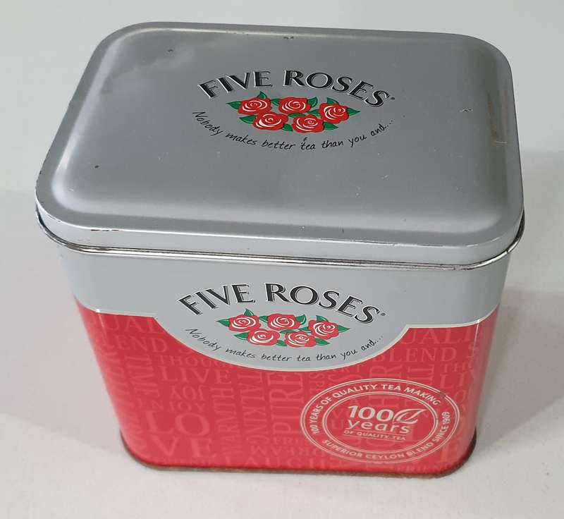 FIVE ROSES tea tin as per photos