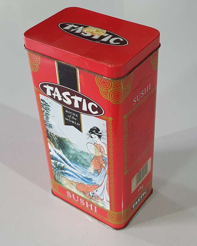 TASTIC RICE SUSHI tin as per photos
