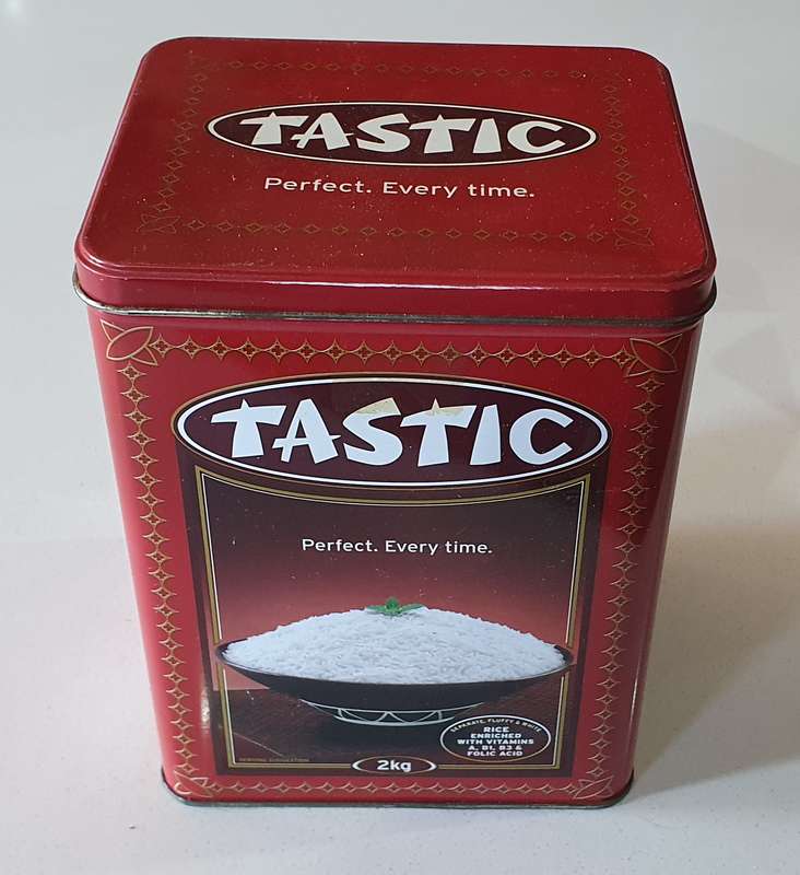 TASTIC RICE tin as per photos