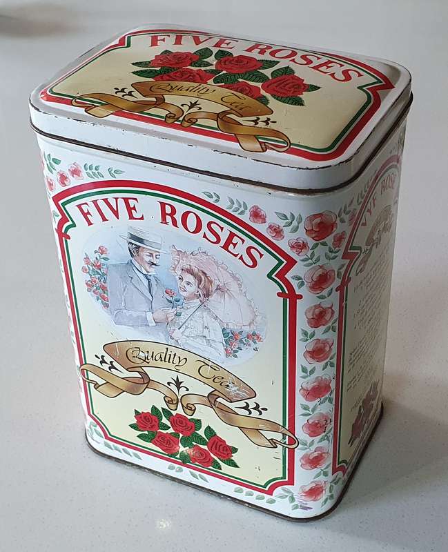 FIVE ROSES tea tin as per photos