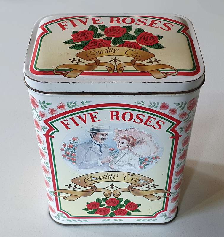 FIVE ROSES tea tin as per photos