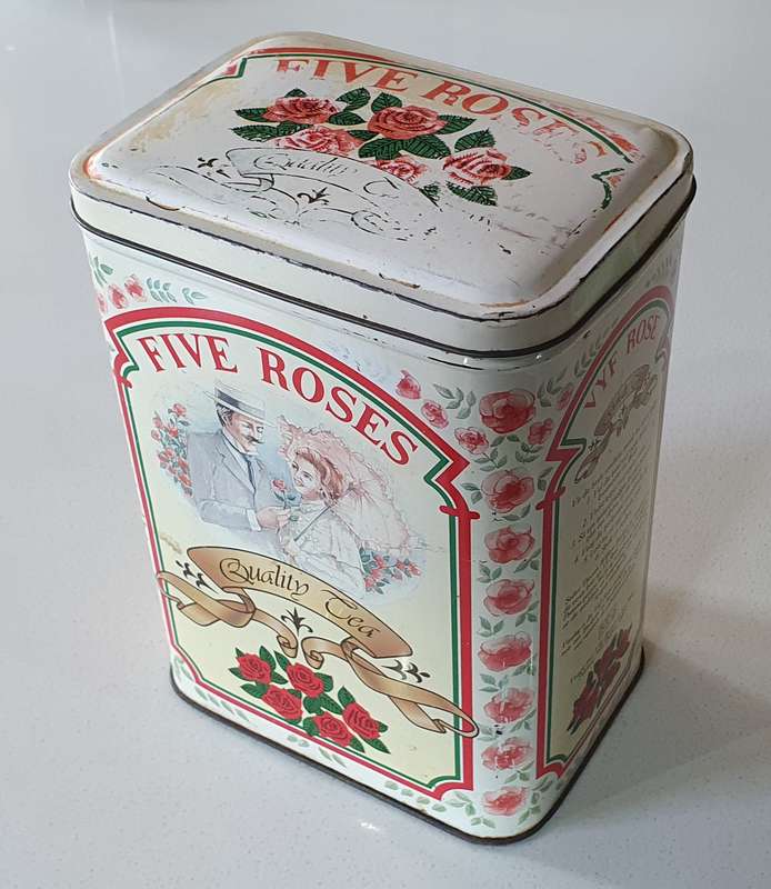FIVE ROSES tea tin as per photos