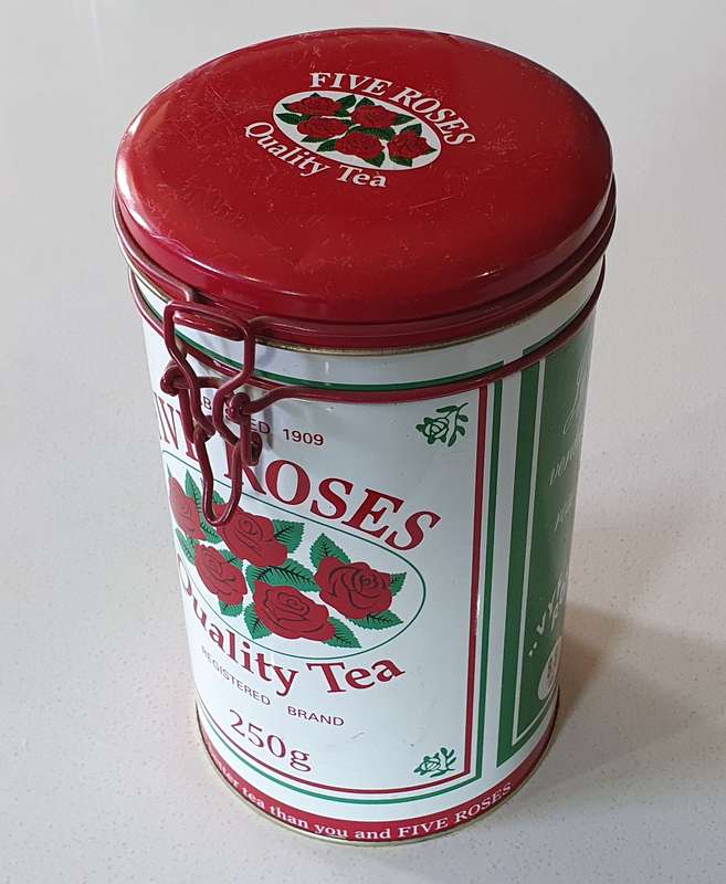 FIVE ROSES tea tin as per photos