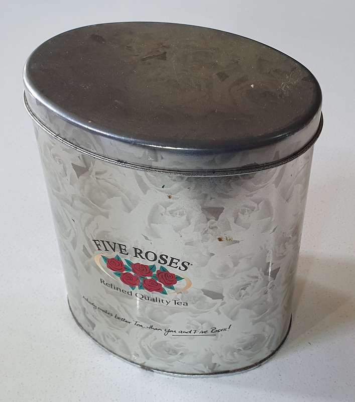 FIVE ROSES tea tin as per photos