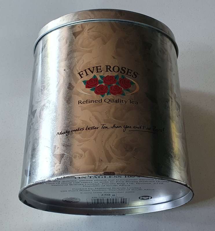 FIVE ROSES tea tin as per photos