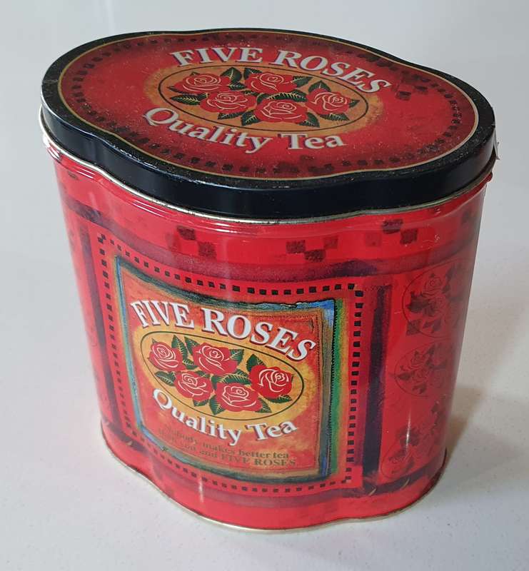 FIVE ROSES tea tin as per photos