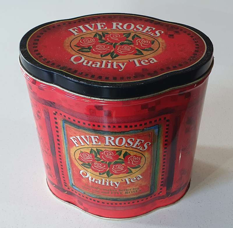FIVE ROSES tea tin as per photos