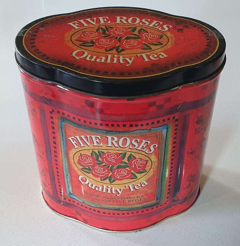 FIVE ROSES tea tin as per photos