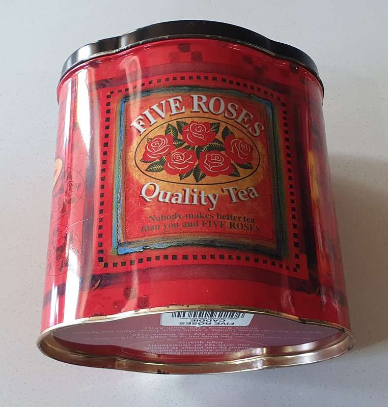 FIVE ROSES tea tin as per photos