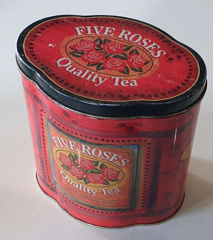 FIVE ROSES tea tin as per photos
