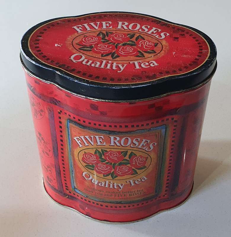 FIVE ROSES tea tin as per photos