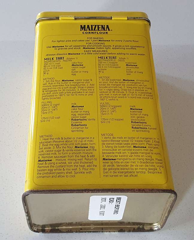 MAIZENA tin as per photos