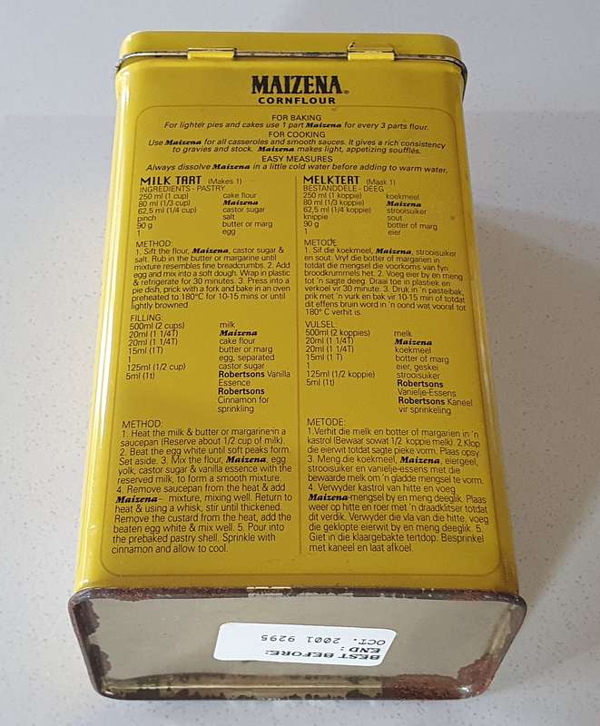 MAIZENA tin as per photos