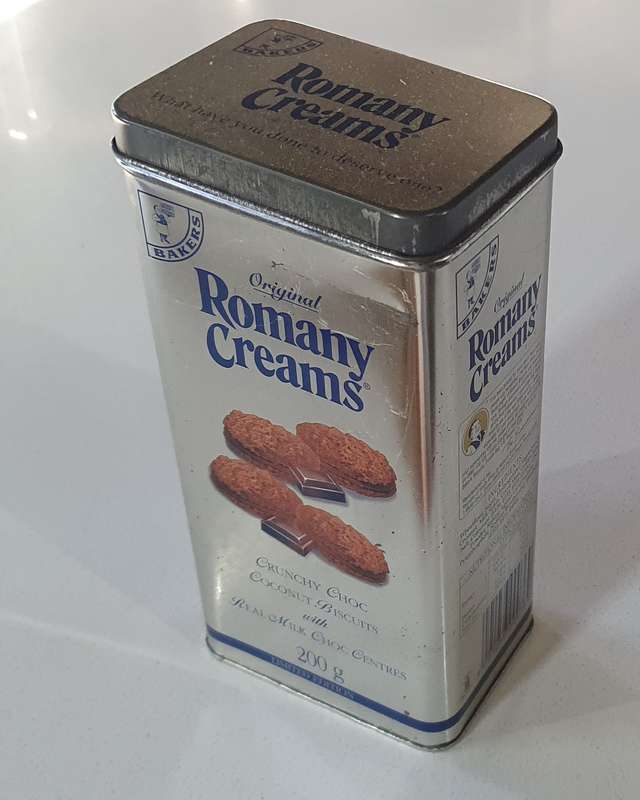 ROMANY CREAM tin as per photos