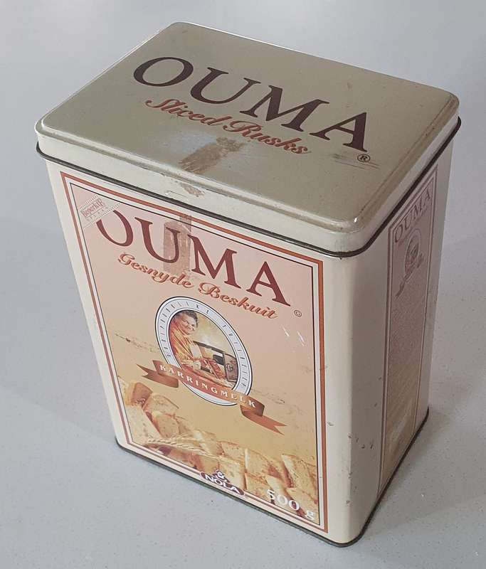 OUMA RUSKS tin as per photos