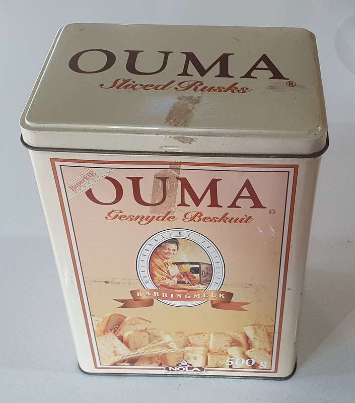 OUMA RUSKS tin as per photos