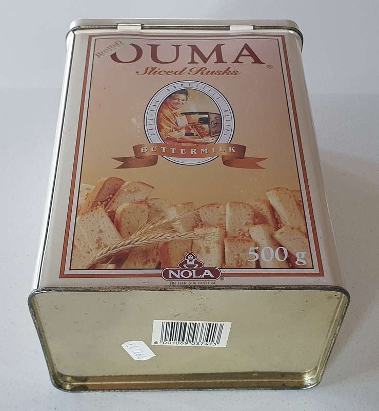 OUMA RUSKS tin as per photos