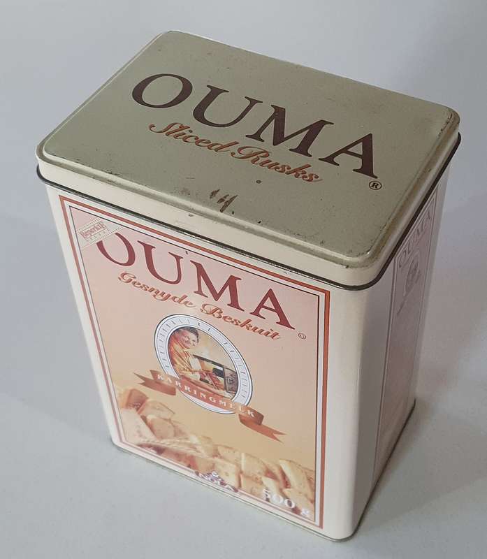 OUMA RUSKS tin as per photos