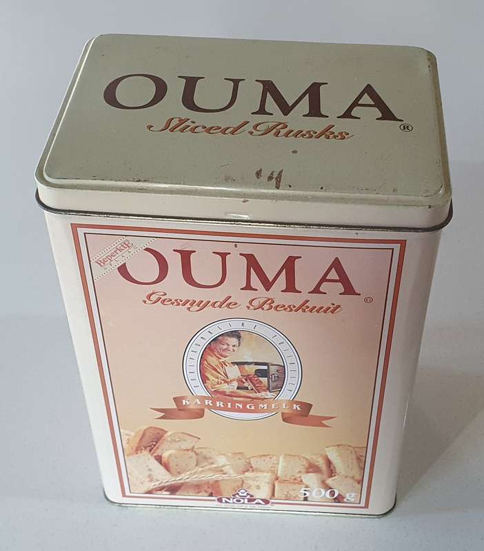 OUMA RUSKS tin as per photos