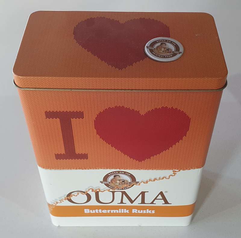 OUMA RUSKS tin as per photos