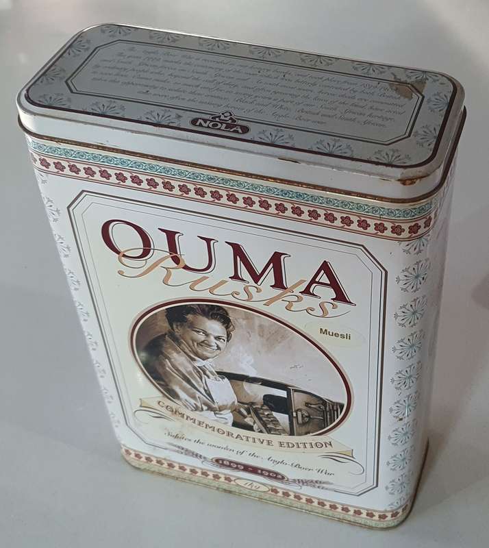 OUMA RUSKS tin as per photos
