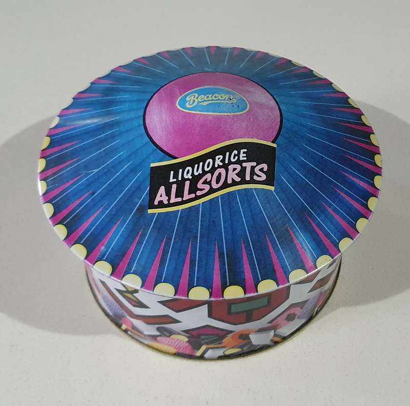 LIQUORICE ALLSORTS tin as per photos