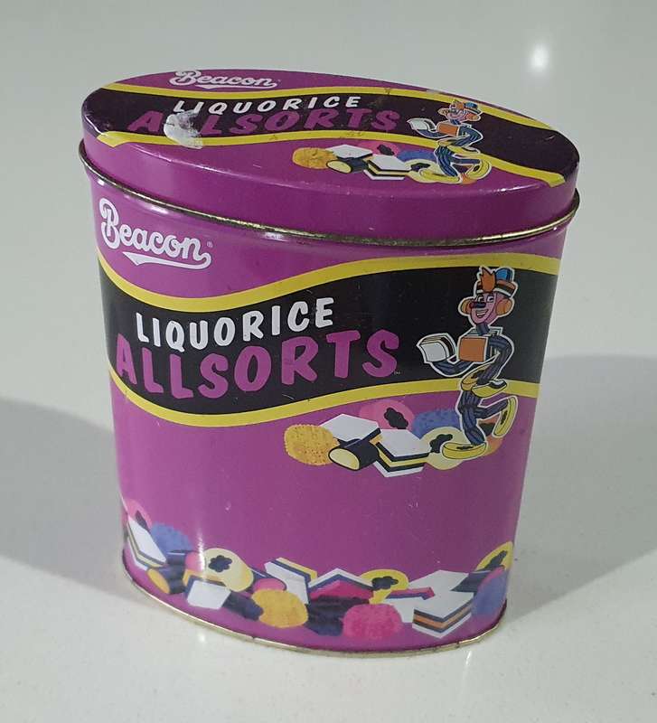 LIQUORICE ALLSORTS tin as per photos
