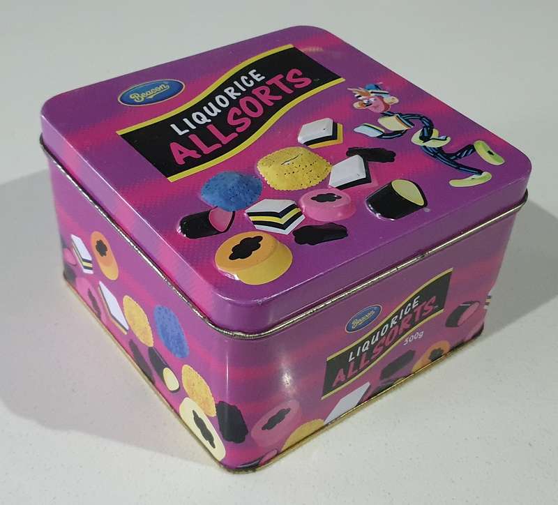 LIQUORICE ALLSORTS tin as per photos