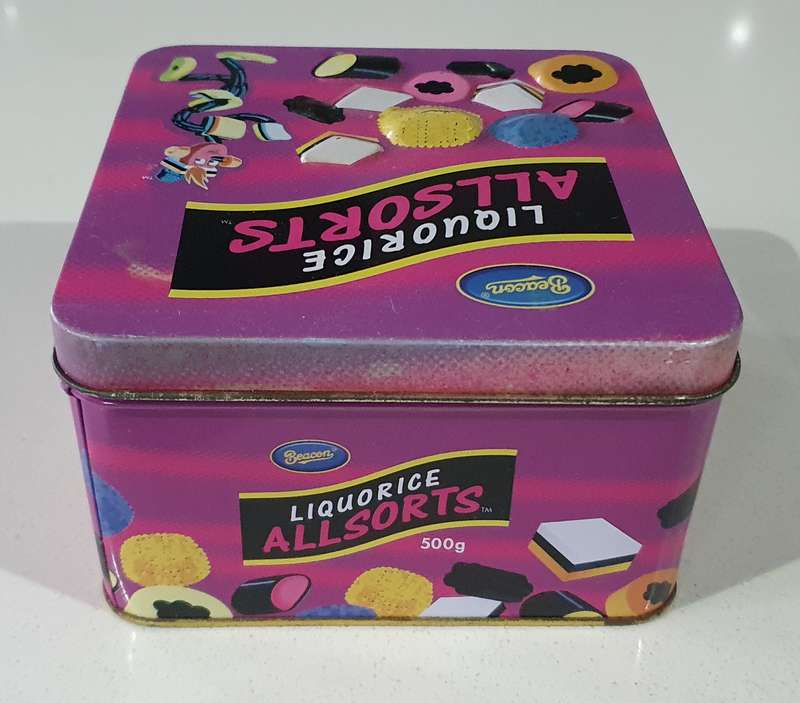 LIQUORICE ALLSORTS tin as per photos