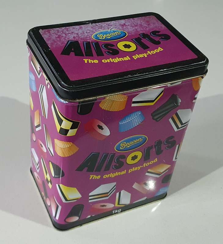 LIQUORICE ALLSORTS tin as per photos