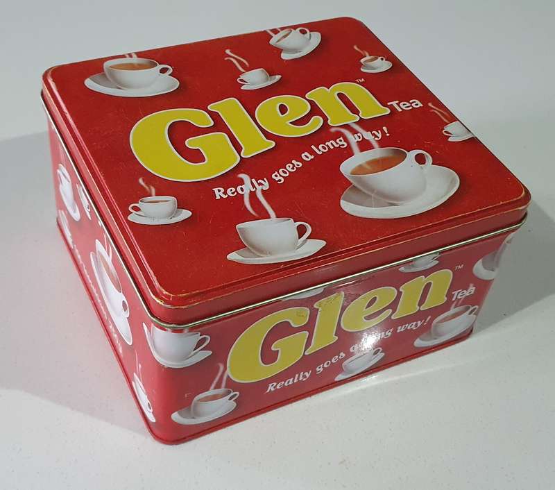 GLEN tea tin as per photos