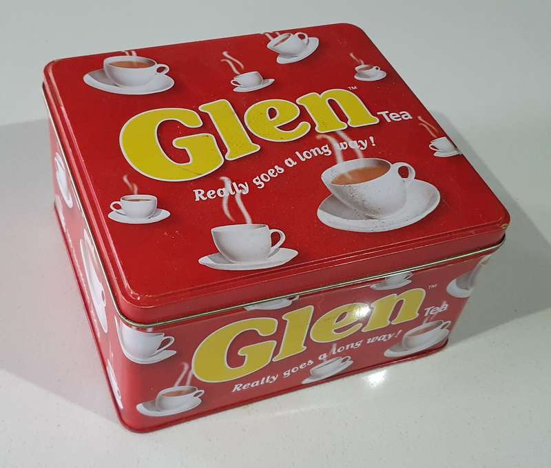GLEN tea tin as per photos
