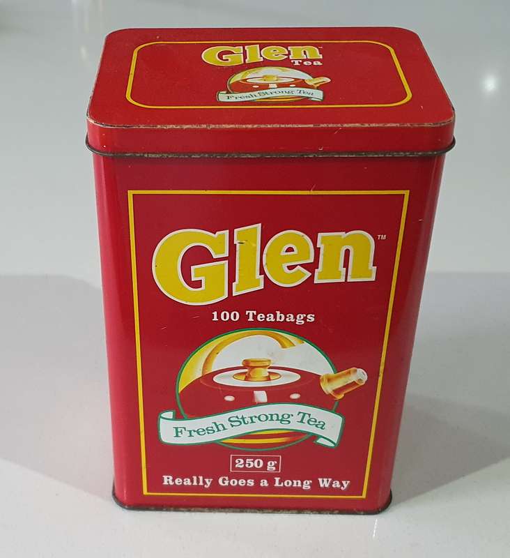 GLEN tea tin as per photos