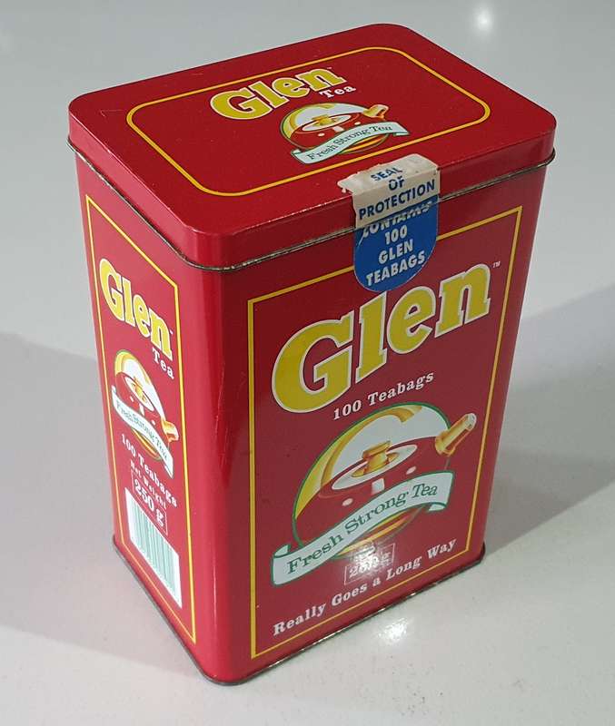 GLEN tea tin as per photos