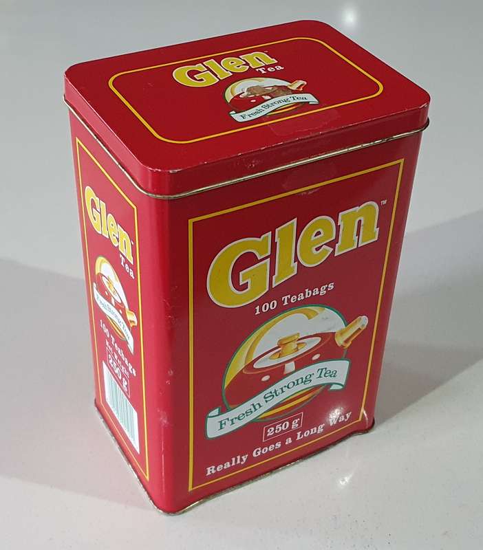 GLEN tea tin as per photos