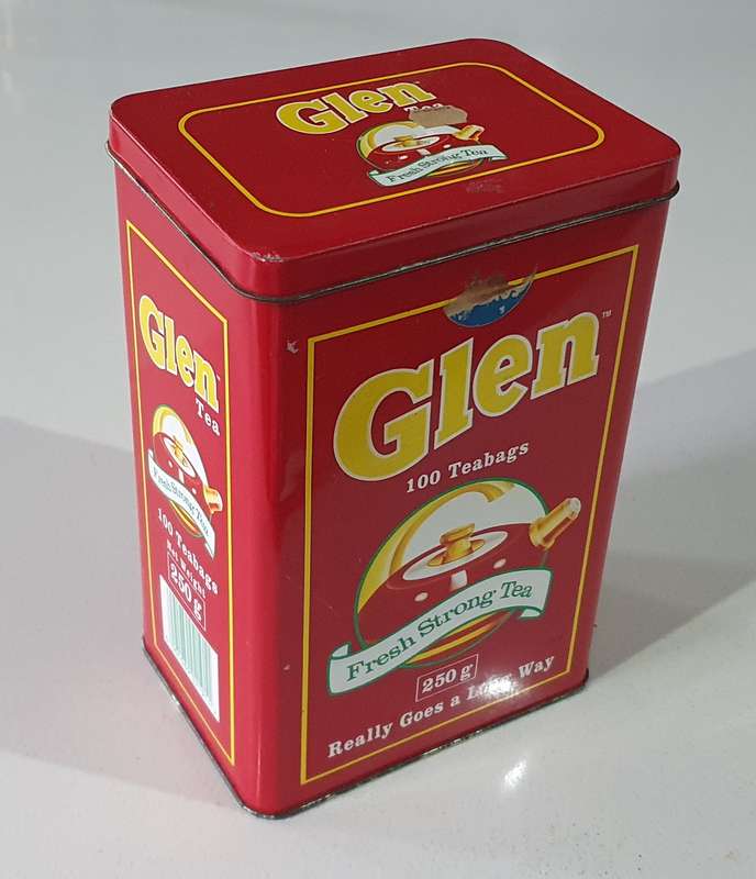 GLEN tea tin as per photos