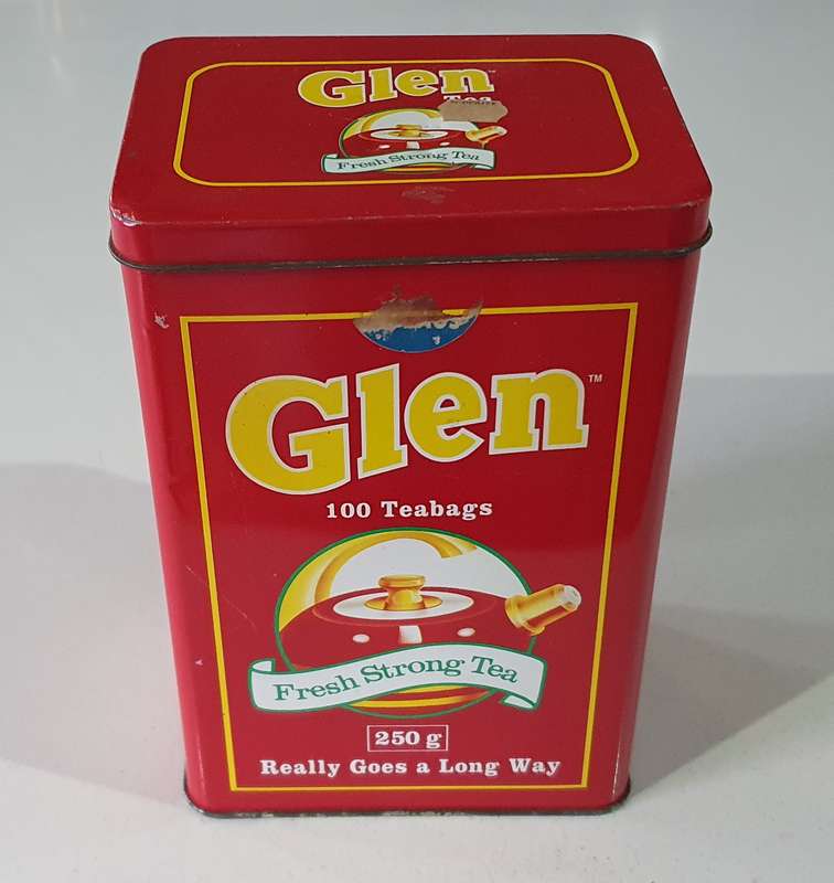 GLEN tea tin as per photos