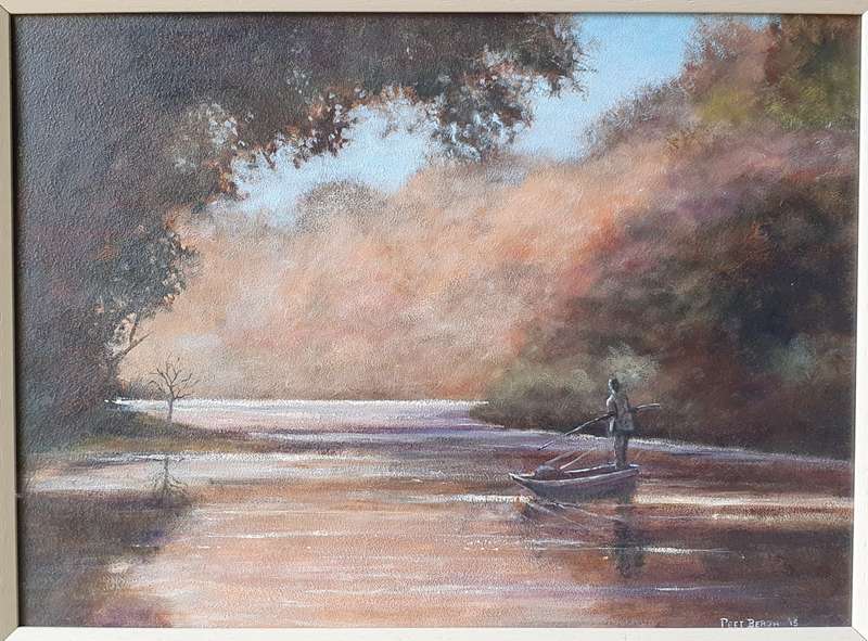 Original PEET BERGH framed oil painting as per photos