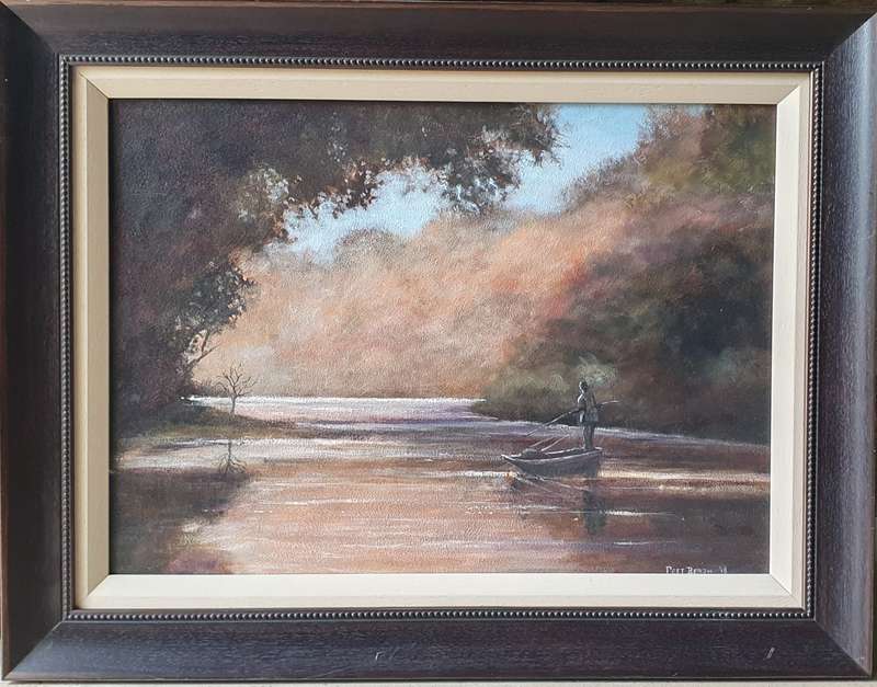Original PEET BERGH framed oil painting as per photos
