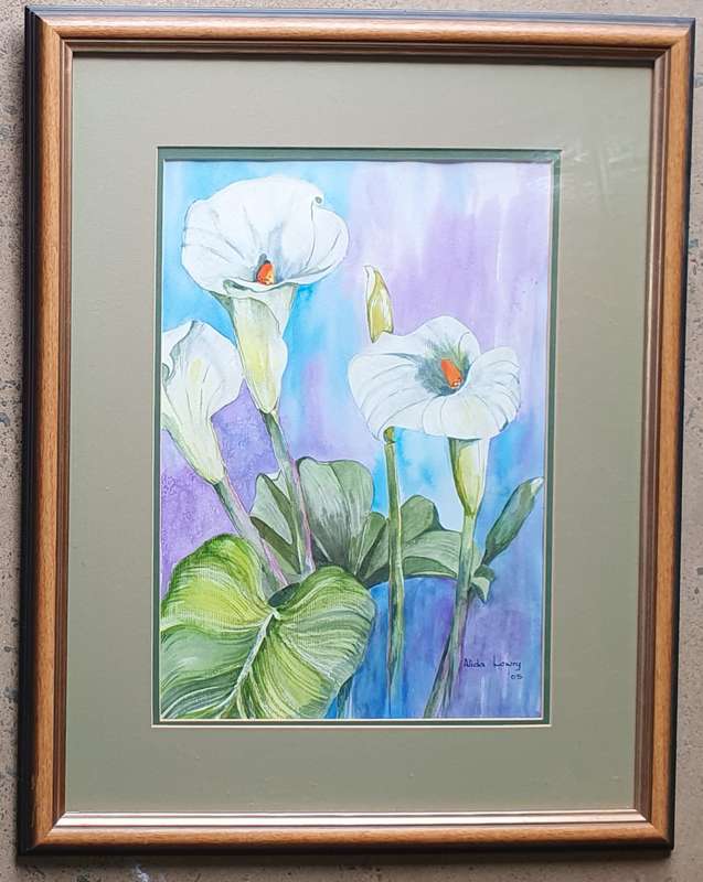 Original ALIDA LOWRY framed water colour painting as per photos